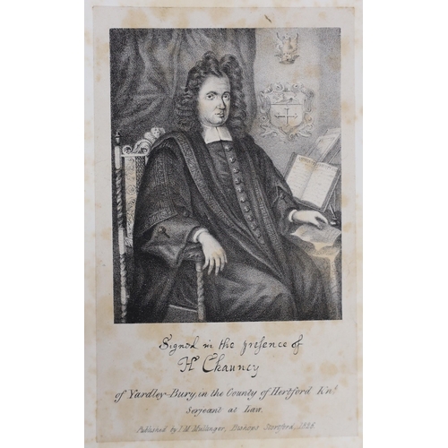 37 - ° ° HERTS: Chauncy, Sir Henry - The Historical Antiquities of Hertfordshire ... (new edition), 2 vol... 