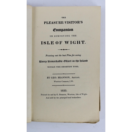 40 - ° ° ISLE OF WIGHT: Brannon George - The Pleasure - Visitor's Companion in Surveying the Isle of Wigh... 