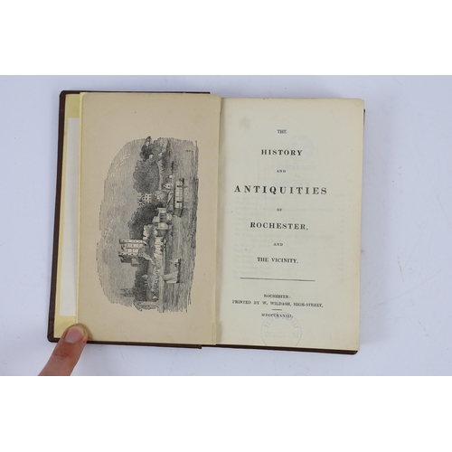 54 - ° ° KENT: (? Rawlinson, Richard) The Antiquities of the Cathedral Church of Rochester....text decora... 