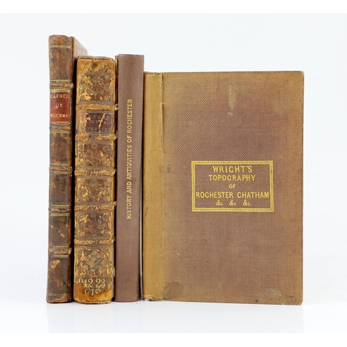 54 - ° ° KENT: (? Rawlinson, Richard) The Antiquities of the Cathedral Church of Rochester....text decora... 