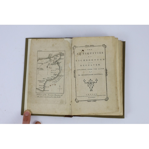 56 - ° ° KENT:  Battely, John - Antiquitates Rutupinae. editio secunda. title vignette, 4 maps and 8 plat... 