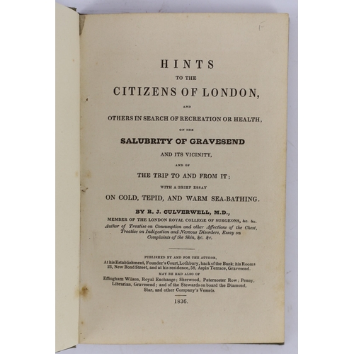 60 - ° ° KENT: Culverwell, R.J. - Hints to the Citizens of London, and others in search of recreation or ... 