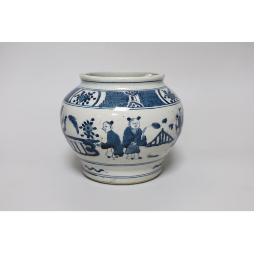 268 - A Chinese blue and white Ming style vase, 13cm