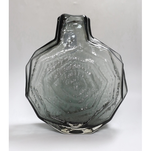 290 - A Whitefriars willow Banjo glass vase, 32cm