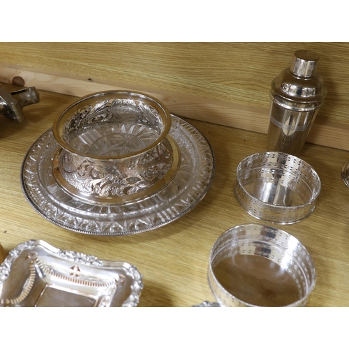 360 - A quantity of mixed silver plate