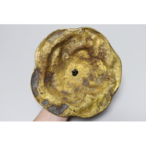 396 - A French bronze 'dolphin' ceiling rose