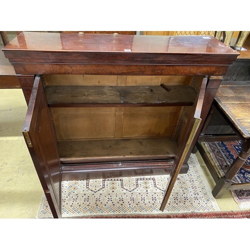 72 - A Victorian mahogany side cabinet, width 114cm, depth 31cm, height 100cm