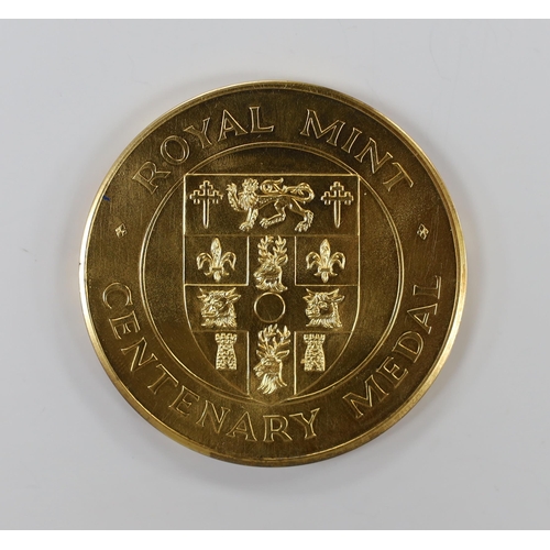 979 - A cased Royal Mint 9ct gold limited edition commemorative gold medal 'Tercentenary of the Birth of J... 