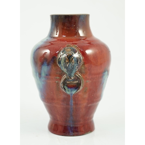 112 - A Chinese Jun imitation flambé-glazed vase, Yongzheng four character mark and probably of the period... 