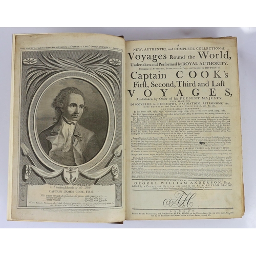 1 - ° ° Cook, James - Anderson, George William.  A New, Authentic, and  Complete Collection of Voyages R... 