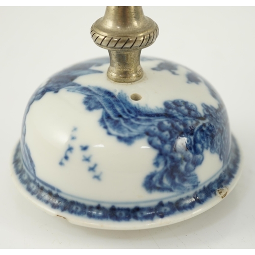 108 - A Chinese blue and white jug and cover, Qianlong period, finely painted with a boy riding an ox in a... 