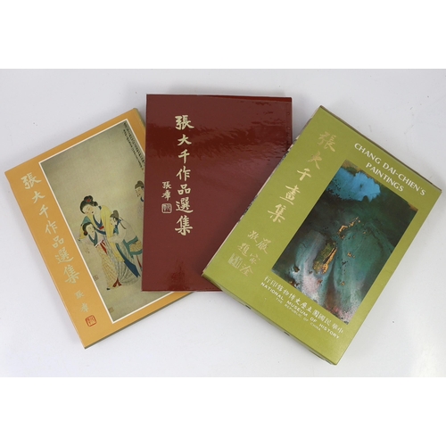 204 - ° ° The Paintings of Chang Dai-Chien [Zhang Daqian], three volumes, printed in Taipei c.1980