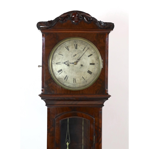 221 - James Edwards of London. An early Victorian flame mahogany cased regulator, with silvered dial, sing... 