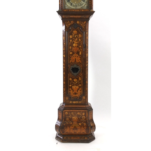 222 - Gerrit Bramer of Amsterdam. An 18th century Dutch marquetry inlaid walnut eight day longcase clock, ... 