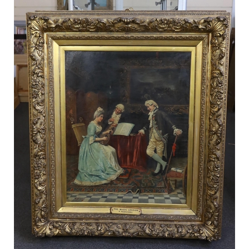 319 - § § Pietro Pederzoli (Italian, 1889-1975) 'The Music Lesson'oil on canvassigned75 x 60cm... 