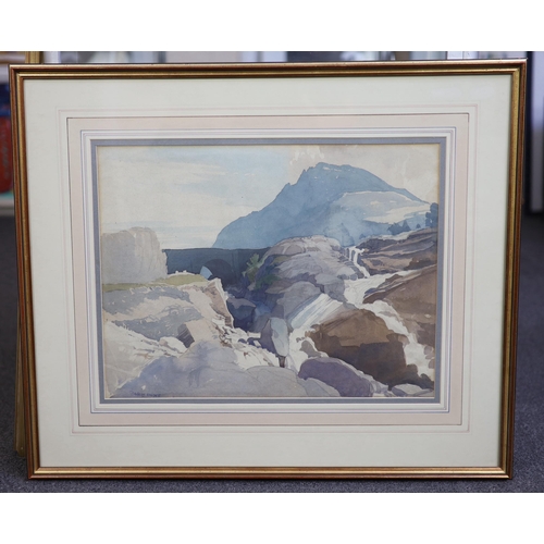 341 - Charles Knight (British, 1901-1990) 'Rhaidar Ogwen, North Wales'watercoloursigned in ink, exhibited ... 