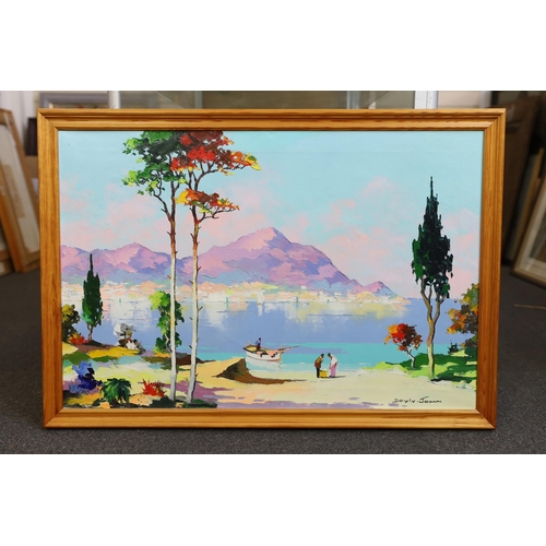 354 - § § Cecil Rochfort D'Oyly John (English, 1906-1993) Mediterranean landscapeoil on canvassigned50 x 7... 