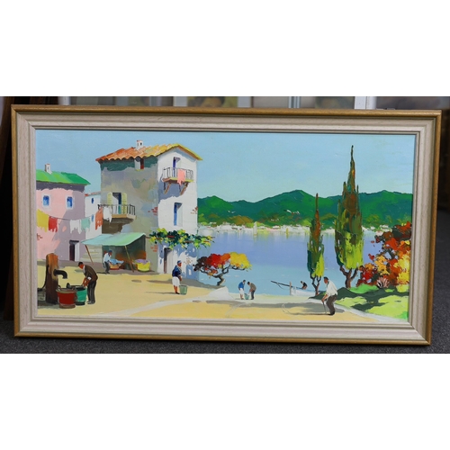 361 - § § Cecil Rochfort D'Oyly John (English, 1906-1993) 'Along the Spanish Riviera, near Benidorm'oil on... 