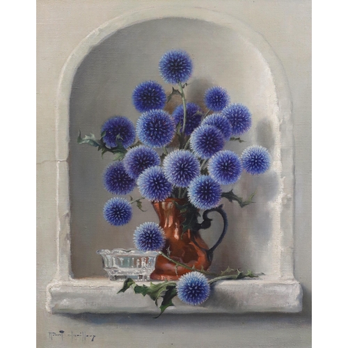 371 - § § Robert Chailloux (French, 1913-2006) 'Echinops in an alcove'oil on canvassigned45 x 37cm... 