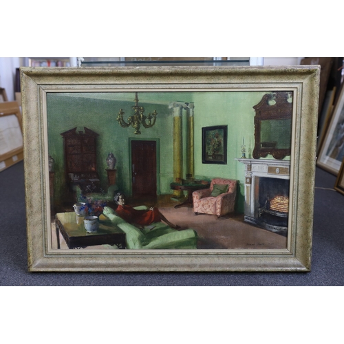 373 - Norman Hepple, R.A. (1908-1994) 'Interior' 1959oil on canvassigned and dated 1959, by repute commiss... 