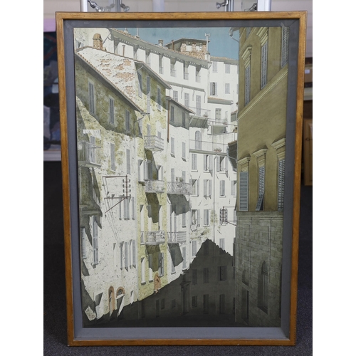 386 - § § Robert Louis Banks (1911-2001) 'Via Cartolari, Perugia'watercoloursigned and numbered 40599 x 66... 