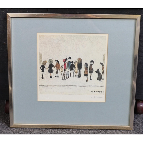 391 - § § Laurence Stephen Lowry R.A. (English, 1887-1976) 'Group of children'offset lithographsigned in p... 