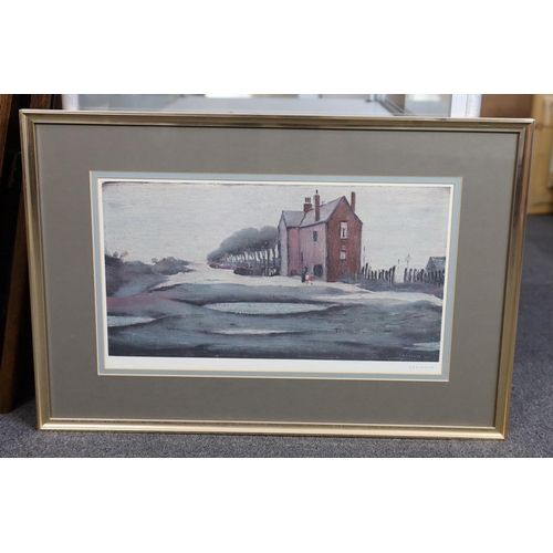 393 - § § Laurence Stephen Lowry R.A. (English, 1887-1976) 'The Lonely House'offset lithographsigned in pe... 