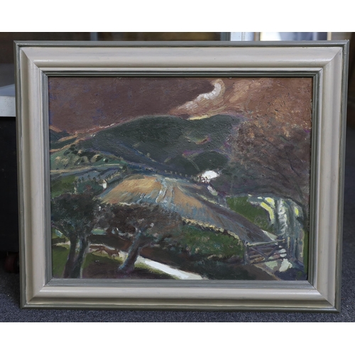 401 - § § Harold Mockford (English, 1932-2023) 'Firle Beacon'oil on canvassigned and dated 2001 verso39 x ... 