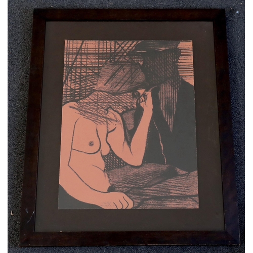 403 - Ronald Brooks Kitaj (American, 1932-2007) 'Sleeping Fires 1975'lithograph on handmade Wookey Hole pa... 