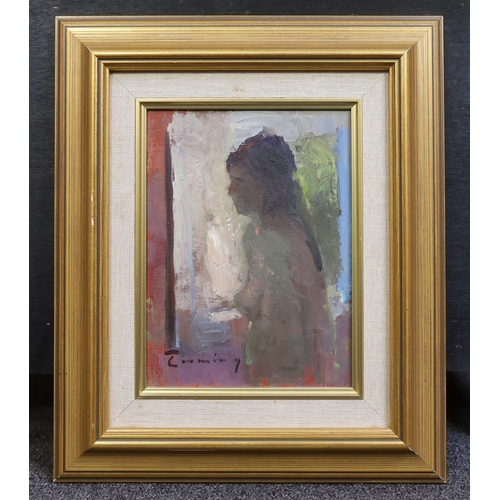 405 - § § Fred Cuming R.A. (British, 1930-2022) 'Small nude'oil on boardsigned with Brandler Galleries lab... 