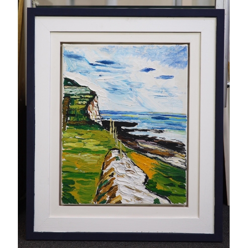 414 - § § John Bratby R.A. (English, 1928-1992) 'The Cliffs at Birling Gap'oil on canvasModern British Art... 