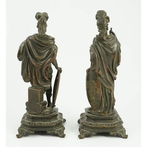 45 - After Auguste Moreau (French, 1834-1917). A pair of 19th century bronze figures representing  Pallas... 