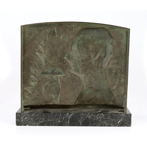 53 - Robert Delandre (French 1879-1961). An Art Deco bronze commemorative plaque 'Le Salut du Vainqueur',... 