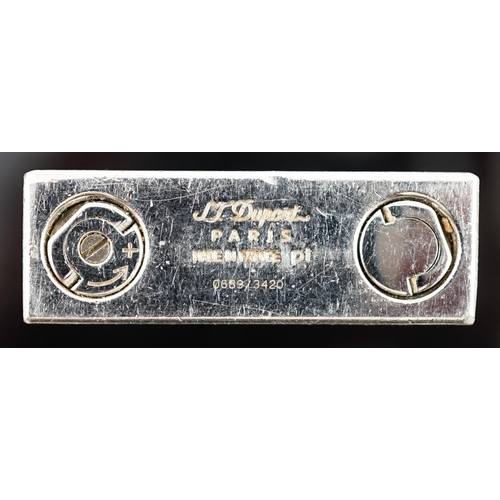 641 - An S.J Dupont palladium plated and three colour enamel limited edition Medici cigarette lighter, wit... 