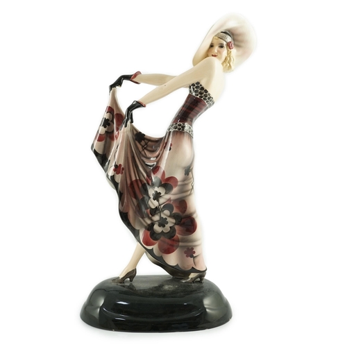 74 - Stefan Dakon for Goldscheider, an Art Deco pottery figure Blonde Dream (Lillian Harvey), c.1933, w... 