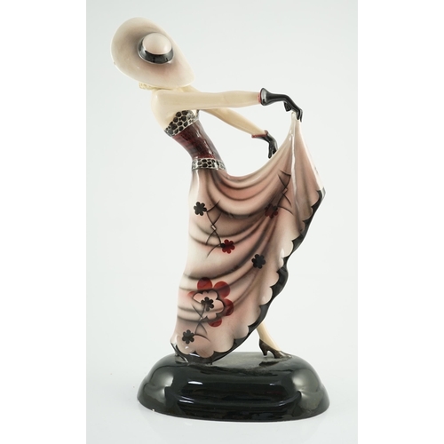 74 - Stefan Dakon for Goldscheider, an Art Deco pottery figure Blonde Dream (Lillian Harvey), c.1933, w... 