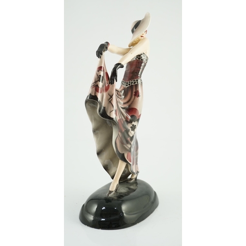 74 - Stefan Dakon for Goldscheider, an Art Deco pottery figure Blonde Dream (Lillian Harvey), c.1933, w... 