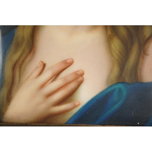 84 - A KPM Berlin porcelain plaque of the Penitent Magdalene, after Pietro Rotari, late 19th century, in ... 