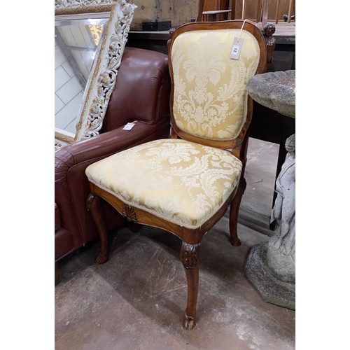12 - A George II carved walnut dining chair, width 55cm, depth 47cm, height 97cm