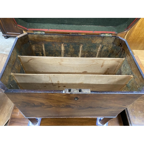 23 - A George III mahogany cellarette, width 62cm, depth 38cm, height 66cm