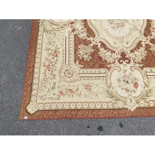 47 - An Aubusson style tapestry carpet, approximately 300 x 240cm