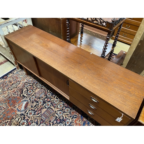 1098 - A mid 20th century Austinsuite teak sideboard, length 183cm, depth 46cm, height 78cm