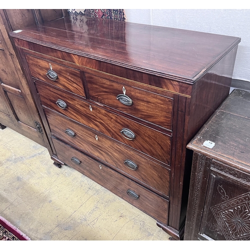 18 - A George IV mahogany chest, width 120cm, depth 51cm, height 112cm