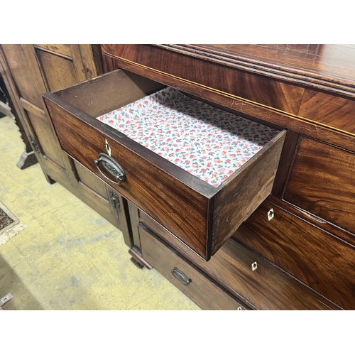 18 - A George IV mahogany chest, width 120cm, depth 51cm, height 112cm