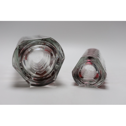 269 - Two French studio ruby flashed glass vases, largest 24cm high