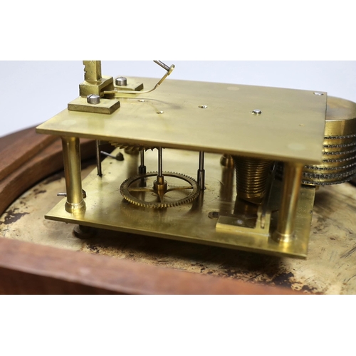 282 - A late Victorian mahogany dial clock, 37cm diameter