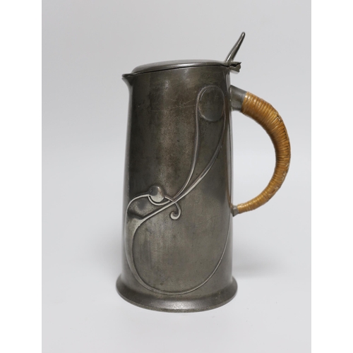 348 - Archibald Knox for Liberty and Co., an Arts and Crafts Tudric pewter jug, model 0305, 15.5cm