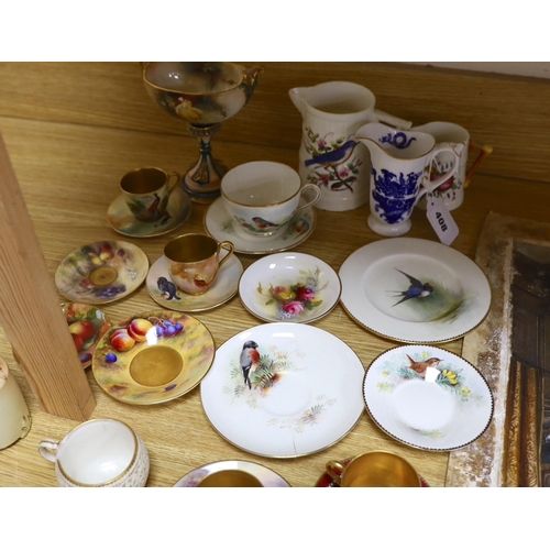 408 - A large group of  late 19th/early 20th century Royal Worcester  tea wares, (some damage) including a... 