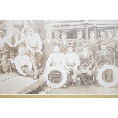 447 - New Zealand history - A late 19th century albumen photograph of the crew of the ship Wellington whic... 