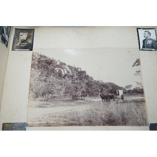 470 - An album of albumen photographs, 1897-1902, Boer war period, predominantly South African and Tribal ... 